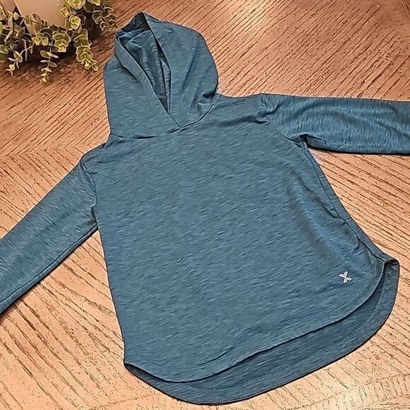 Teal hooded shirt quick-dri size 6-6X - Picture 10 of 10